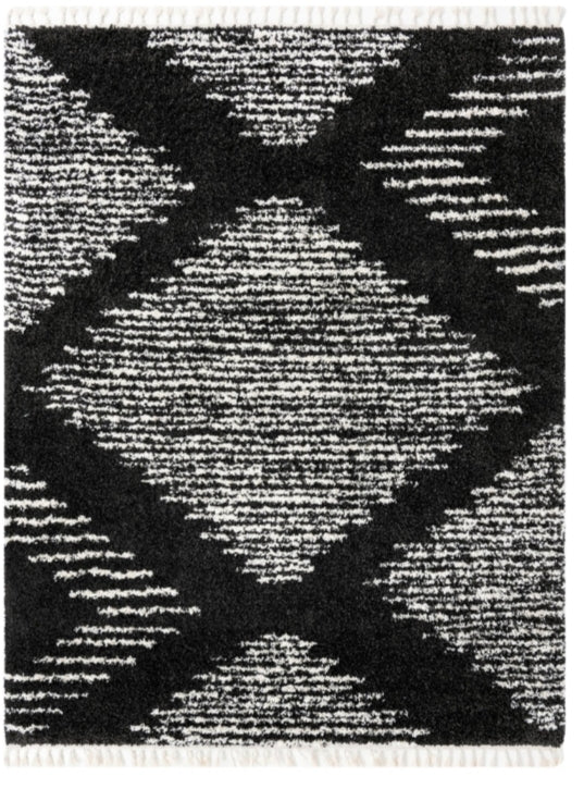 8’ x 10’ Black & White area rug