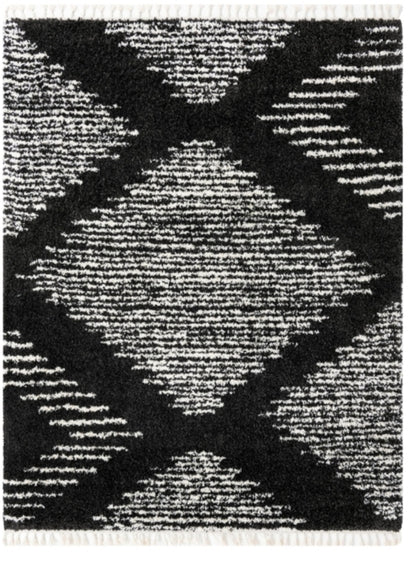 8’ x 10’ Black & White area rug