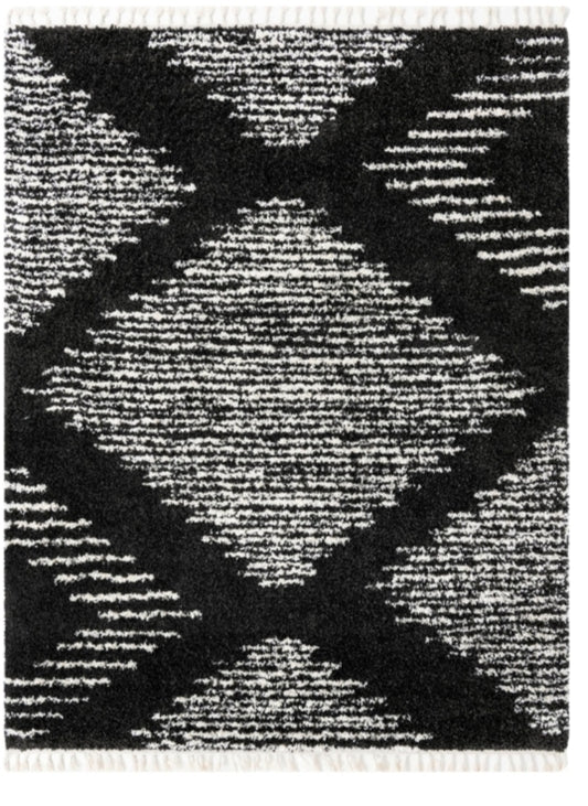 8’ x 10’ Black & White area rug