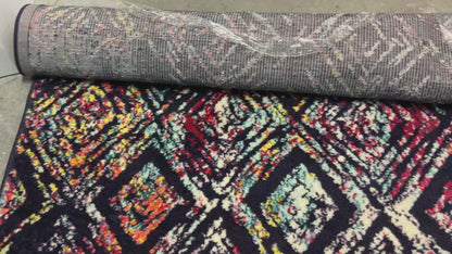 Amethyst Abstract Rug — 5' × 8'
