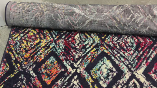 Amethyst Abstract Rug — 5' × 8'
